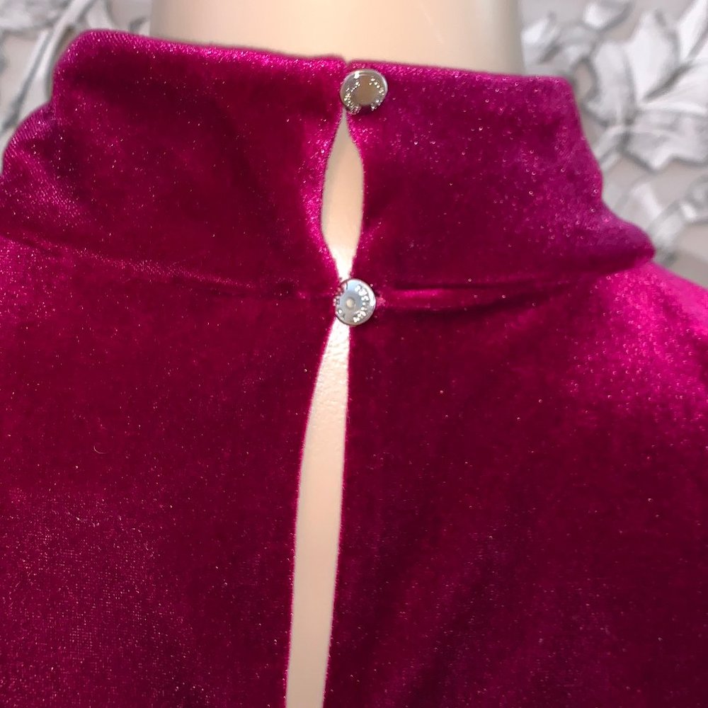 NWT TOMMY HILFIGER VELVET SLEEVELESS SWING DRESS - Picture 6 of 8